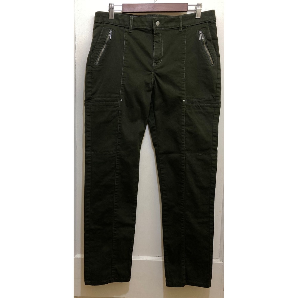 Lee Modern Series Womens 12M Straight Fit Cargo Pants Olive Green Utility Casual